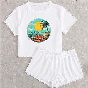 Women’s Tee with Shorts PJ set